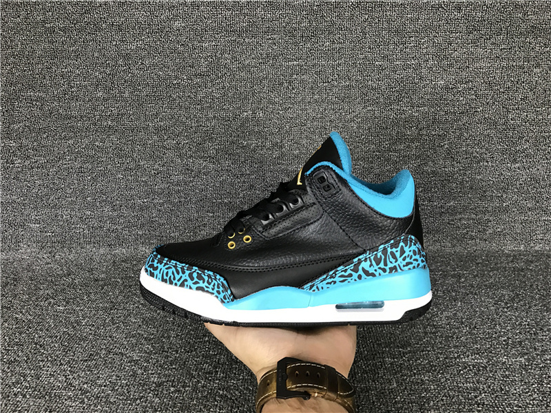 Air Jordan 3 GS Black Gold Teal 441140 018